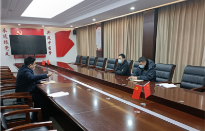 绍兴市生态环境局上虞分局局长胡四海一行到浙江GA黄金甲开展“三服务”工作